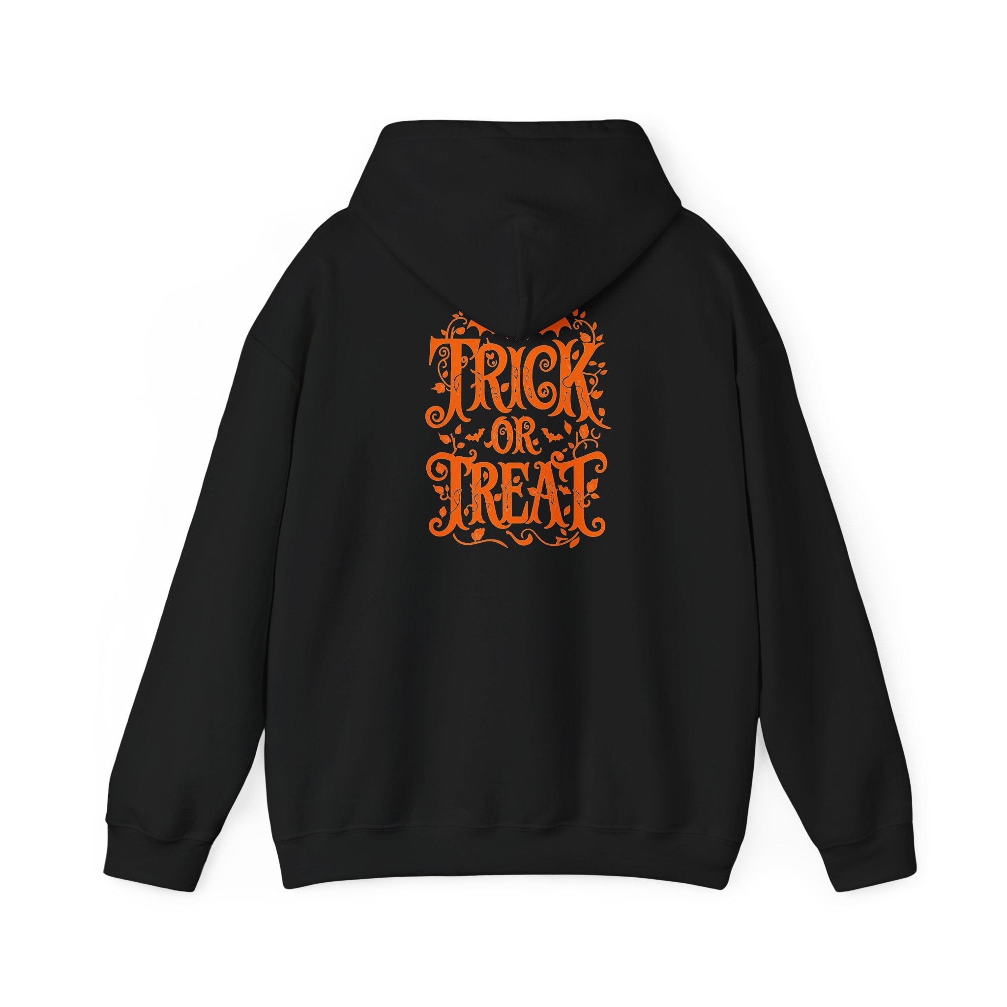 Halloween Hoodie — “Running on Spirit” Front & “Trick or Treat” Back Graphic Hooded Sweatshirt