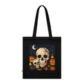 Halloween Skull Tote Bag — Organic Cotton Trick-or-Treat Pumpkin Design