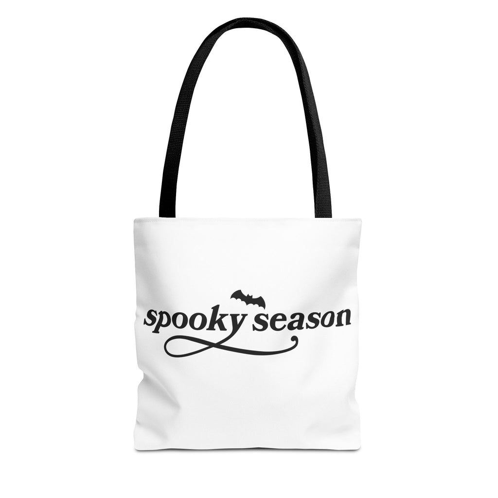 Spooky Season Halloween Tote Bag – Cute Ghosts & Bat Design