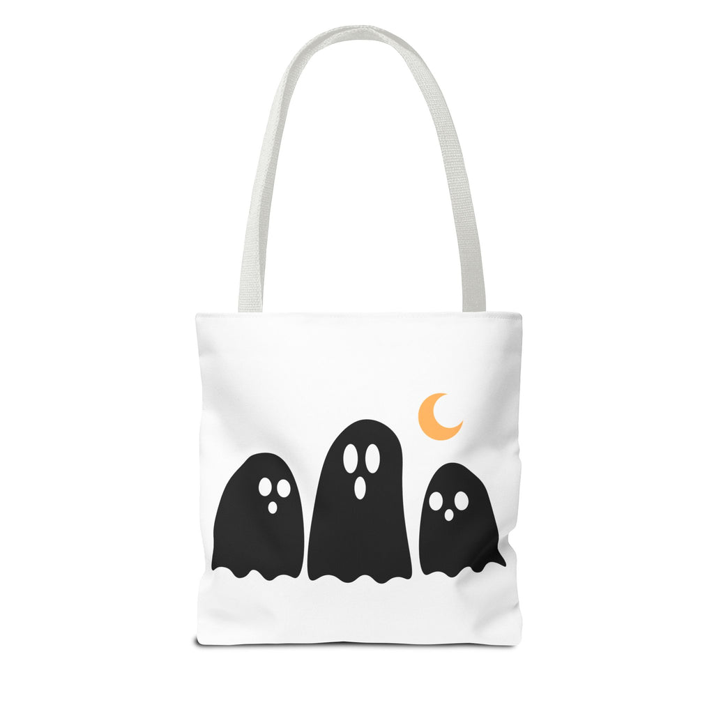 Spooky Season Halloween Tote Bag – Cute Ghosts & Bat Design