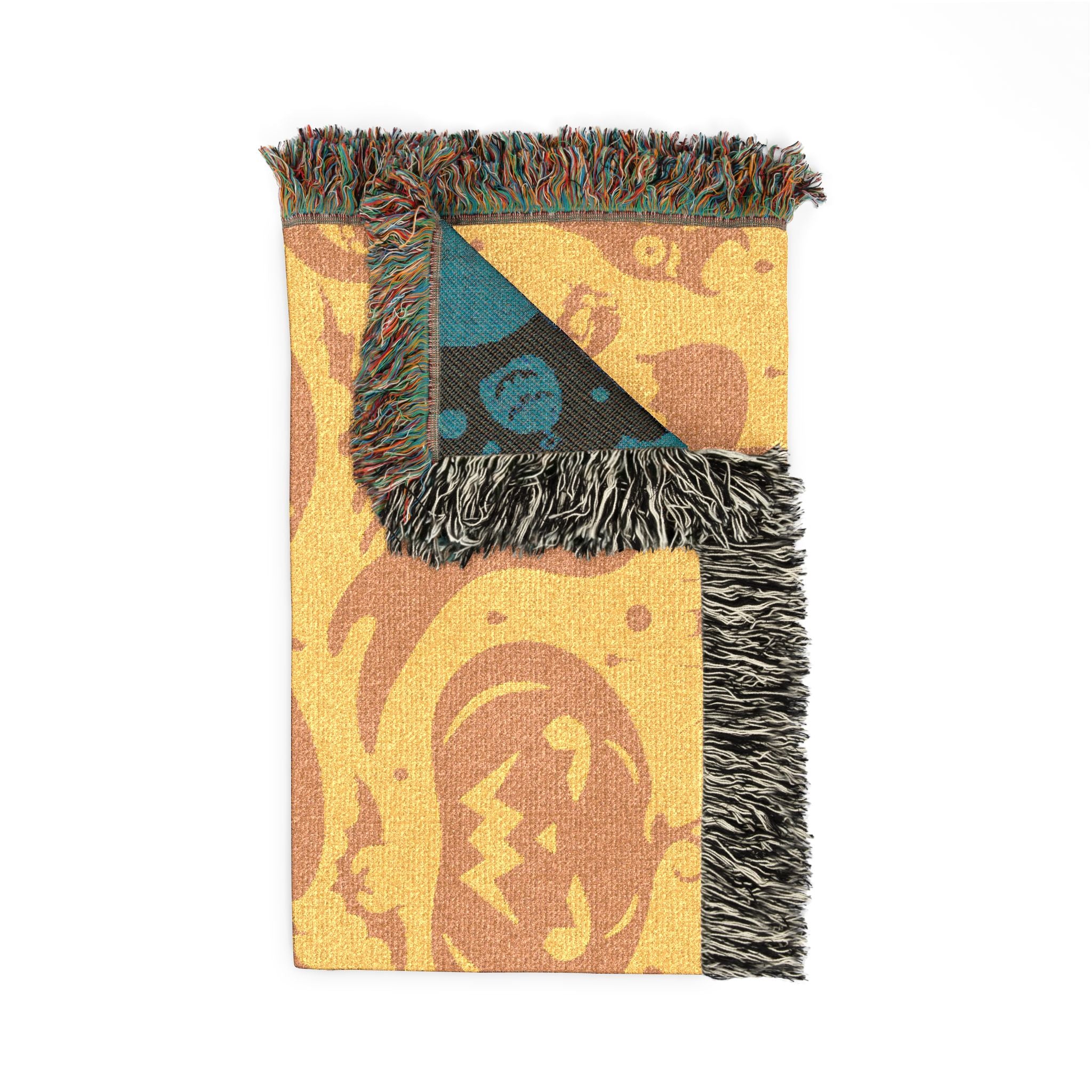 Halloween Jack-O'-Lantern Woven Blanket — Cozy Spooky Throw for Fall Decor