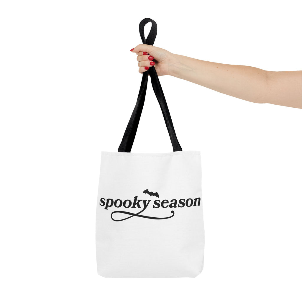 Spooky Season Halloween Tote Bag – Cute Ghosts & Bat Design