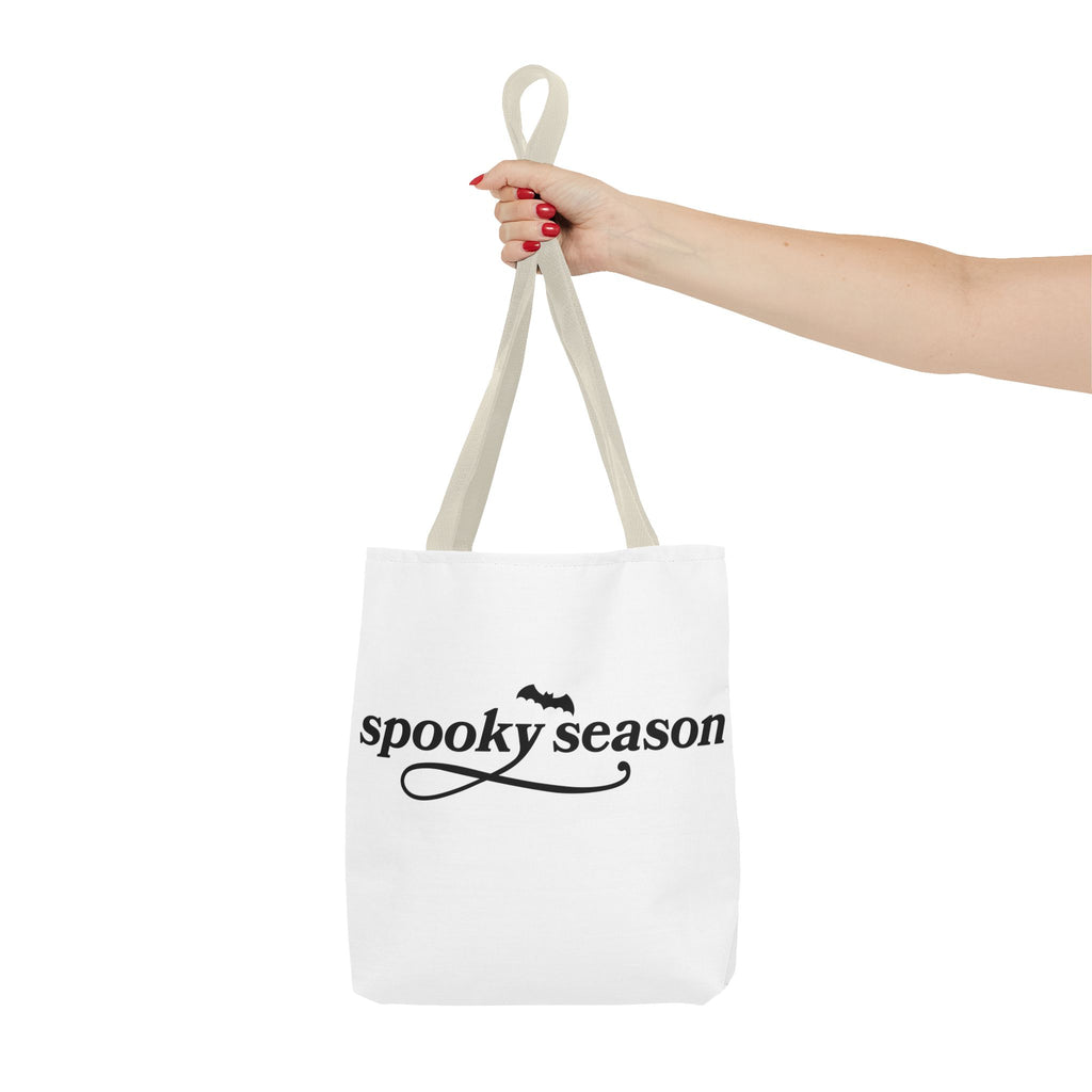 Spooky Season Halloween Tote Bag – Cute Ghosts & Bat Design
