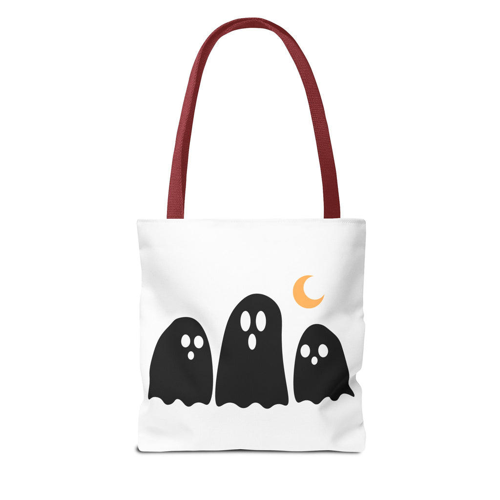 Spooky Season Halloween Tote Bag – Cute Ghosts & Bat Design