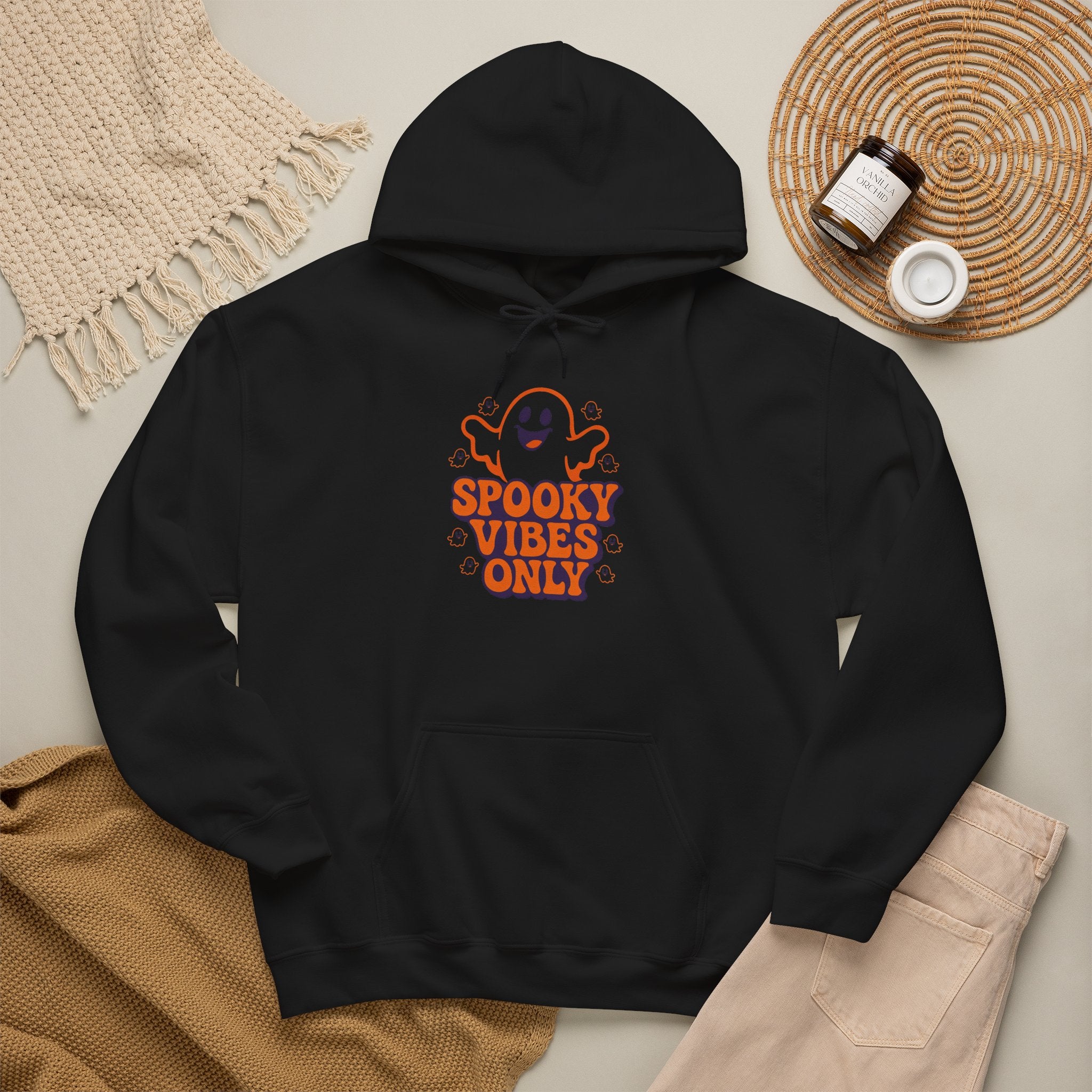 Spooky Vibes Only Hoodie — Spooky Squad Ghost Halloween Sweatshirt