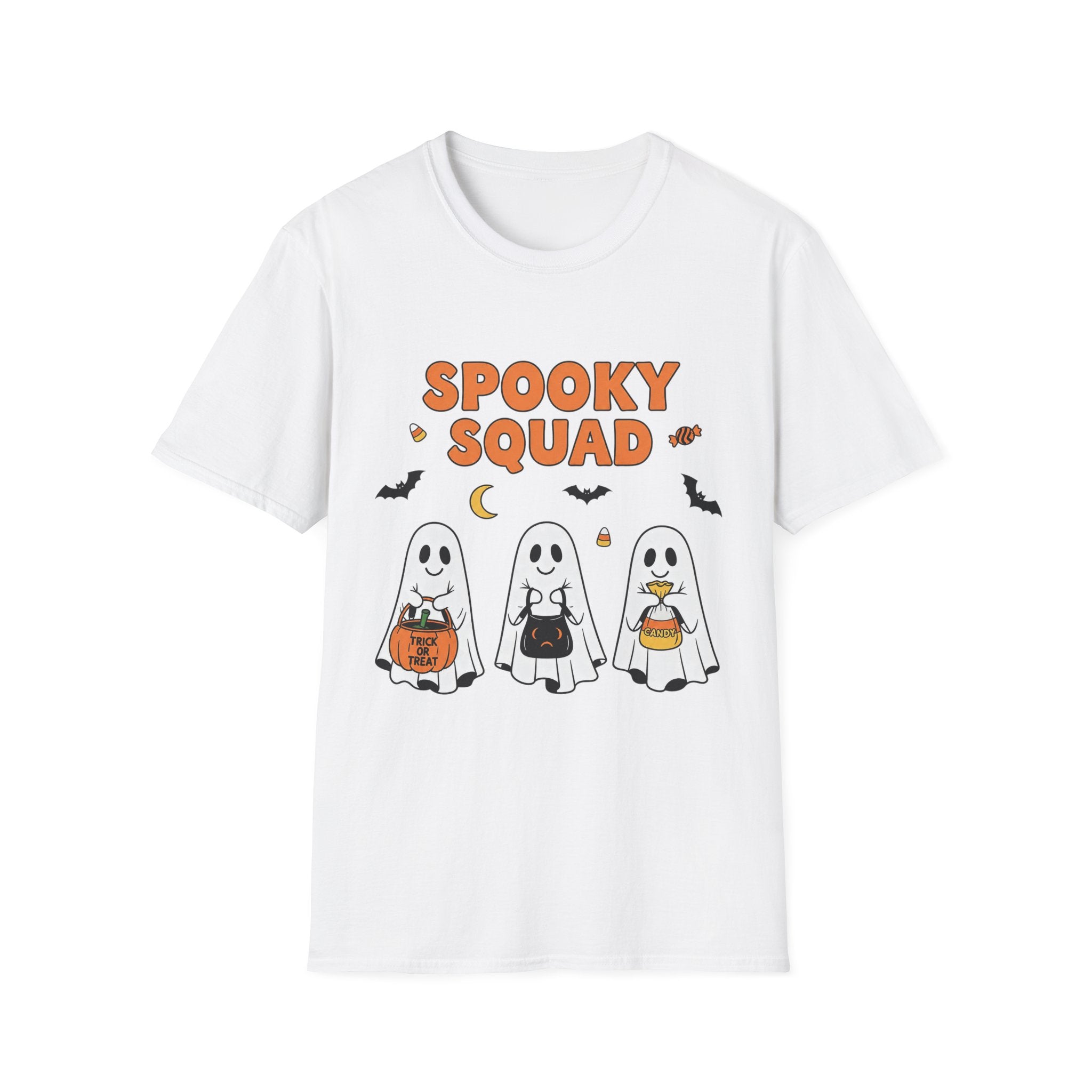Spooky Squad T-Shirt — Cute Halloween Ghosts Candy Graphic Tee