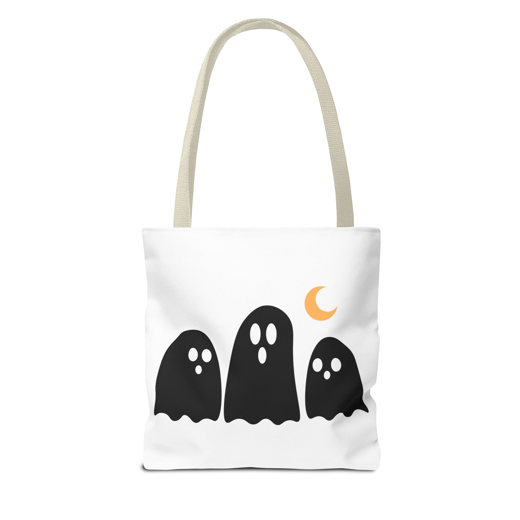 Spooky Season Halloween Tote Bag – Cute Ghosts & Bat Design