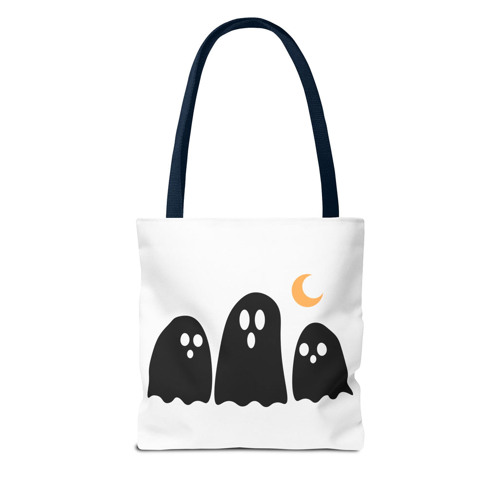 Spooky Season Halloween Tote Bag – Cute Ghosts & Bat Design