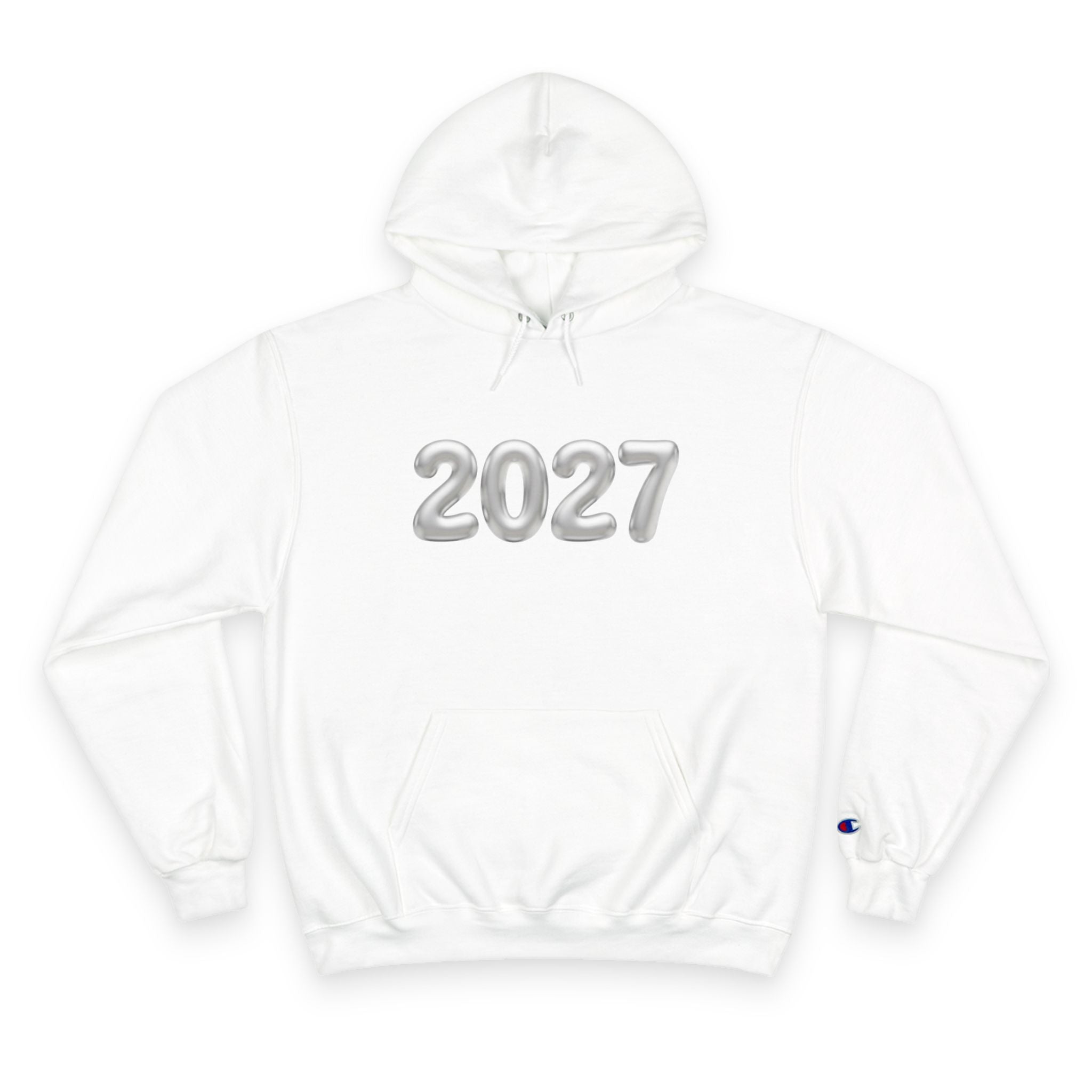 Class of 2027 Graduation Hoodie — Silver Balloon Front & Back Cap Design