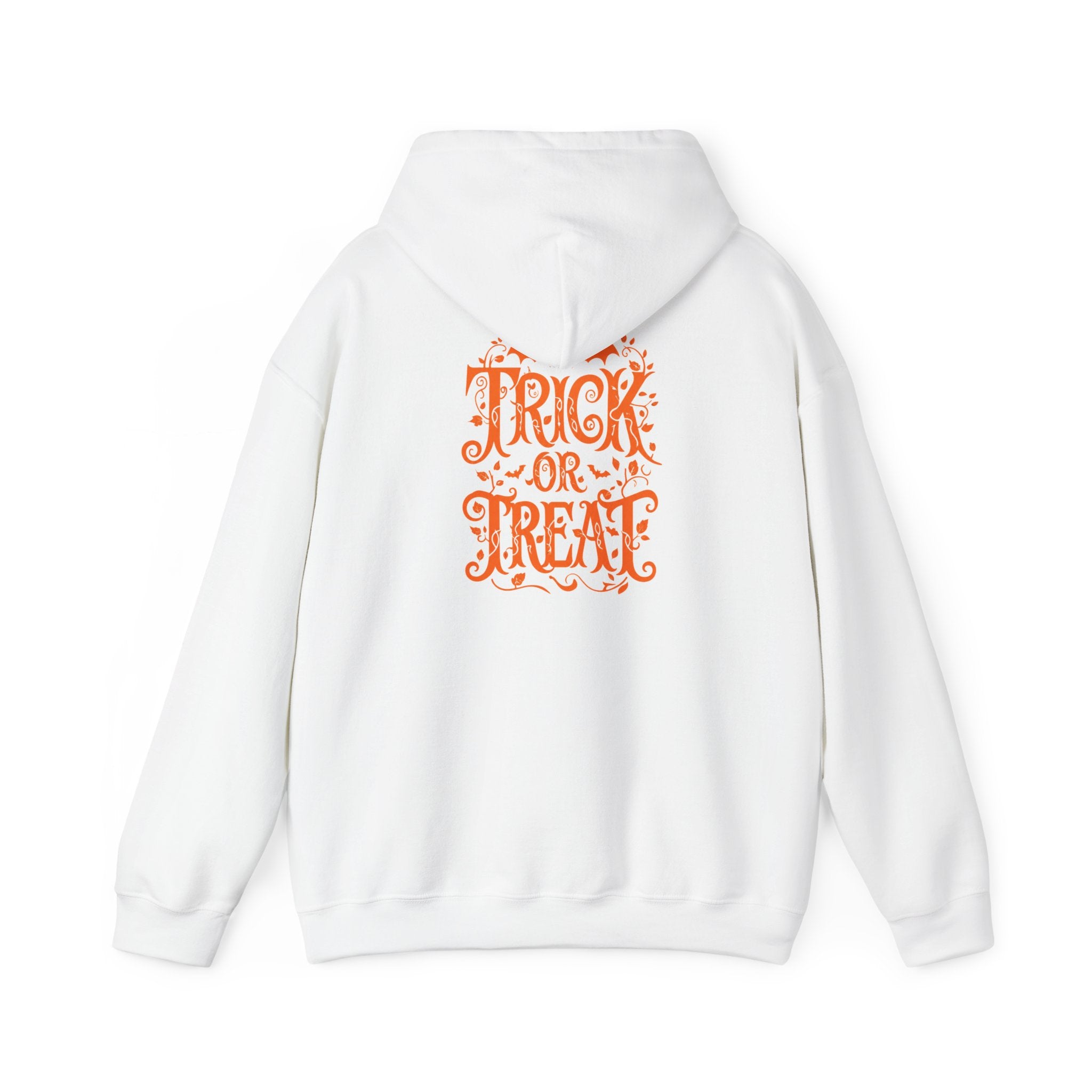 Halloween Hoodie — “Running on Spirit” Front & “Trick or Treat” Back Graphic Hooded Sweatshirt