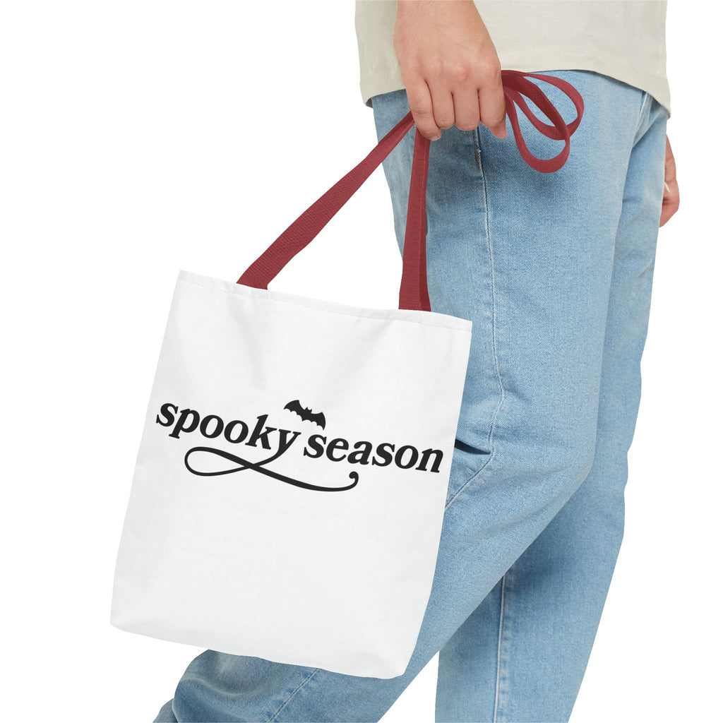Spooky Season Halloween Tote Bag – Cute Ghosts & Bat Design